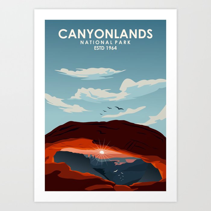 Canyonlands National Park Travel Poster Art Print