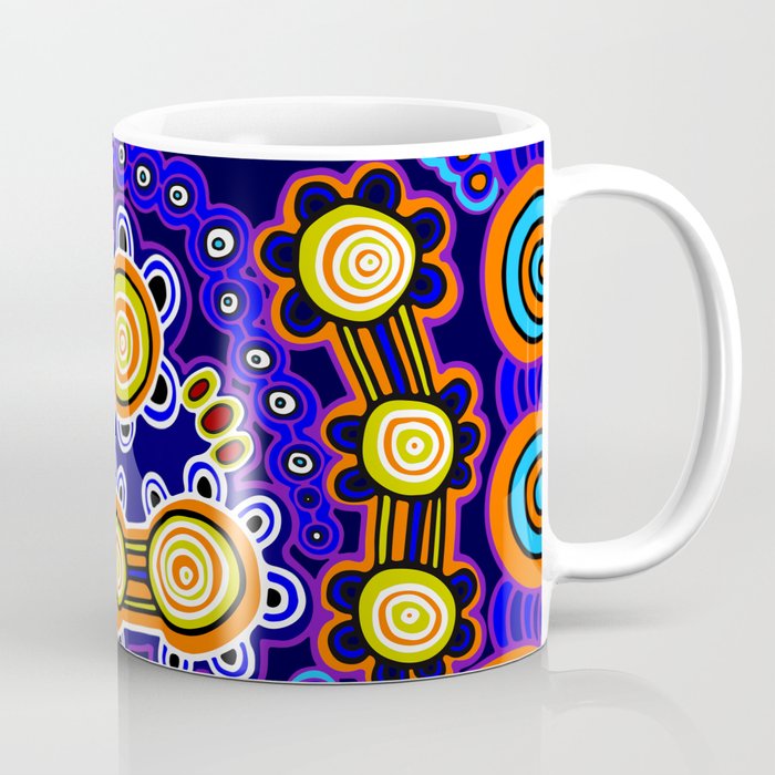Authentic Aboriginal Art - Yugarabul Gathering Coffee Mug