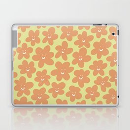 Happy Baby New Year Flowers - orange and lime Laptop Skin