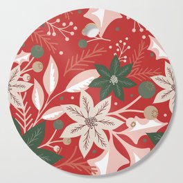 Poinsettia | Red Cutting Board