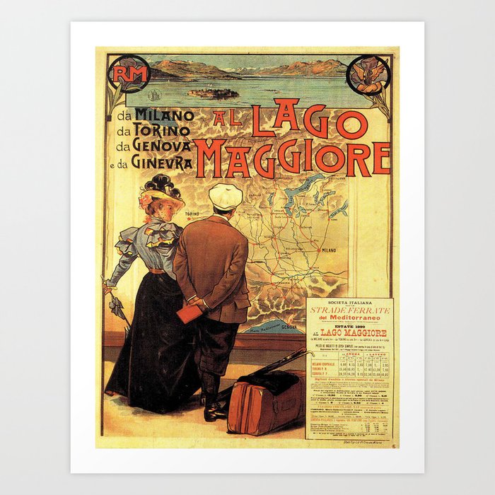 Vintage poster - Lago Maggiore Art Print