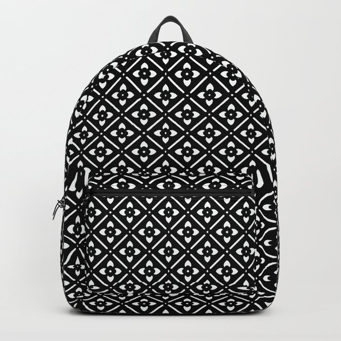 Nordic Edelweiss in Black and White Backpack