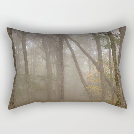 Misty Spruce Knob Forest Rectangular Pillow