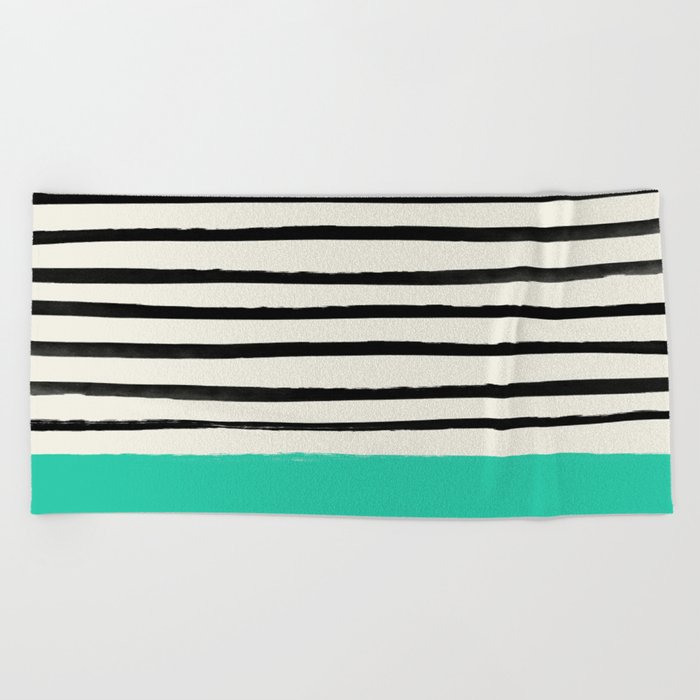 Mint x Stripes Beach Towel