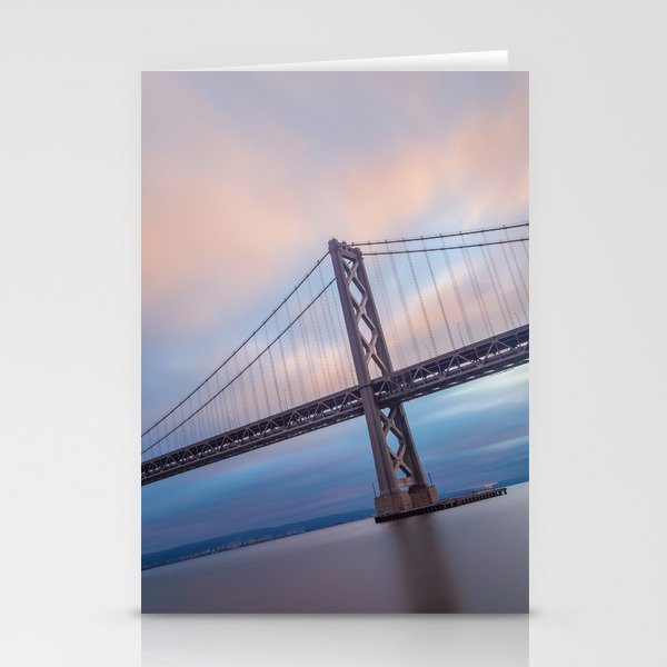 Bay Bridge Sunrise vertical Stationery Cards