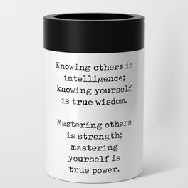 Knowing yourself is true wisdom - Lao Tzu Quote - Literature - Typewriter Print 1 Can Cooler