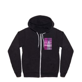 Rectangles Geometric pattern violet pink Zip Hoodie