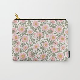 Wild Roses Cottage Garden Summer Floral Pattern Carry-All Pouch