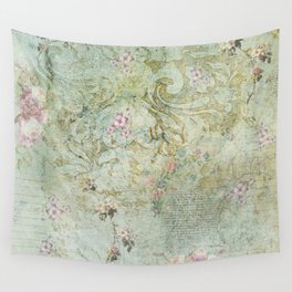 Vintage French Floral Wallpaper Wall Tapestry
