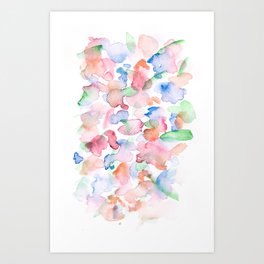  Watercolor Painting Abstract Art Minimalist Style 150725 My Happy Bubbles 27 Art Print