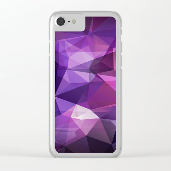 Abstract background of triangles polygon design bright colors Clear iPhone Case