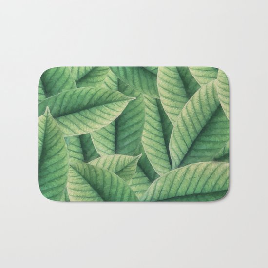 Greenery leaves II Bath Mat