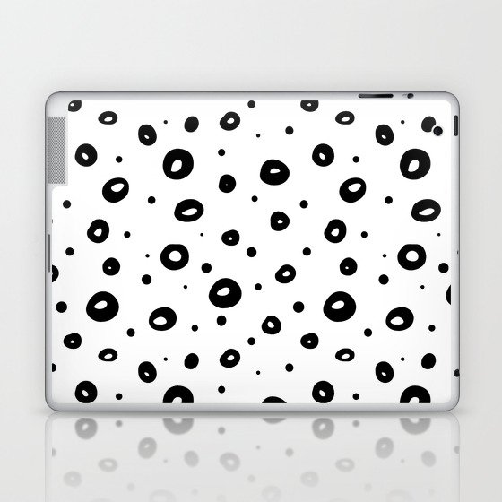 bw circles Laptop & iPad Skin