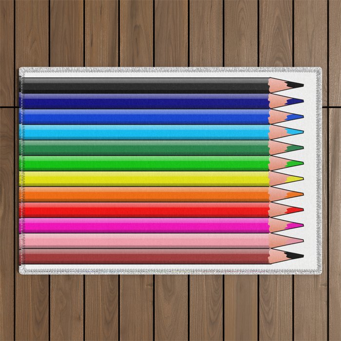 Coloured Pencils Outdoor Rug