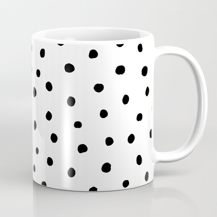 Polka Dot White Background Coffee Mug
