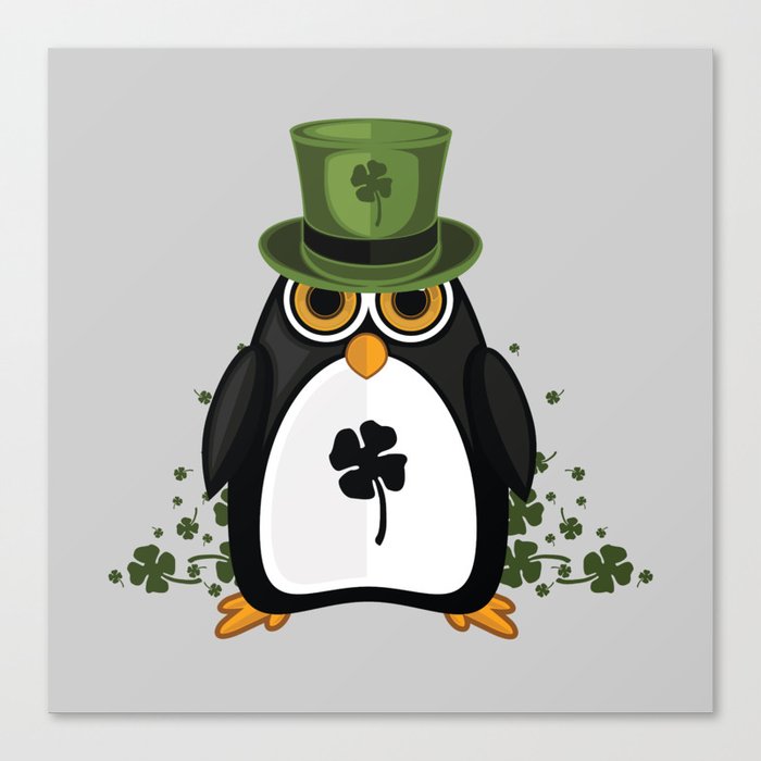 Saint Patrick's Penguin Canvas Print