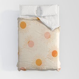 Sherbet Sunnies | Boho Sun Pattern Comforter