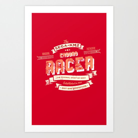 Enduro Racer Art Print