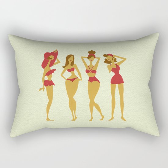 Brunette Beauties Rectangular Pillow