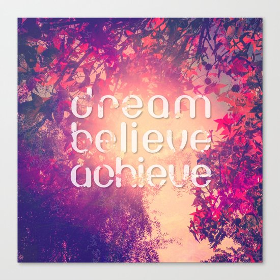 Autumn Sunshine and Pink Purple Maple Trees Canvas Print