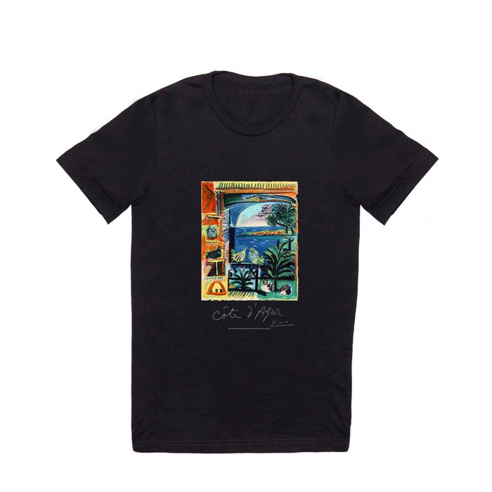 1962 Picasso COTE D'AZUR French Riviera Travel Poster T Shirt