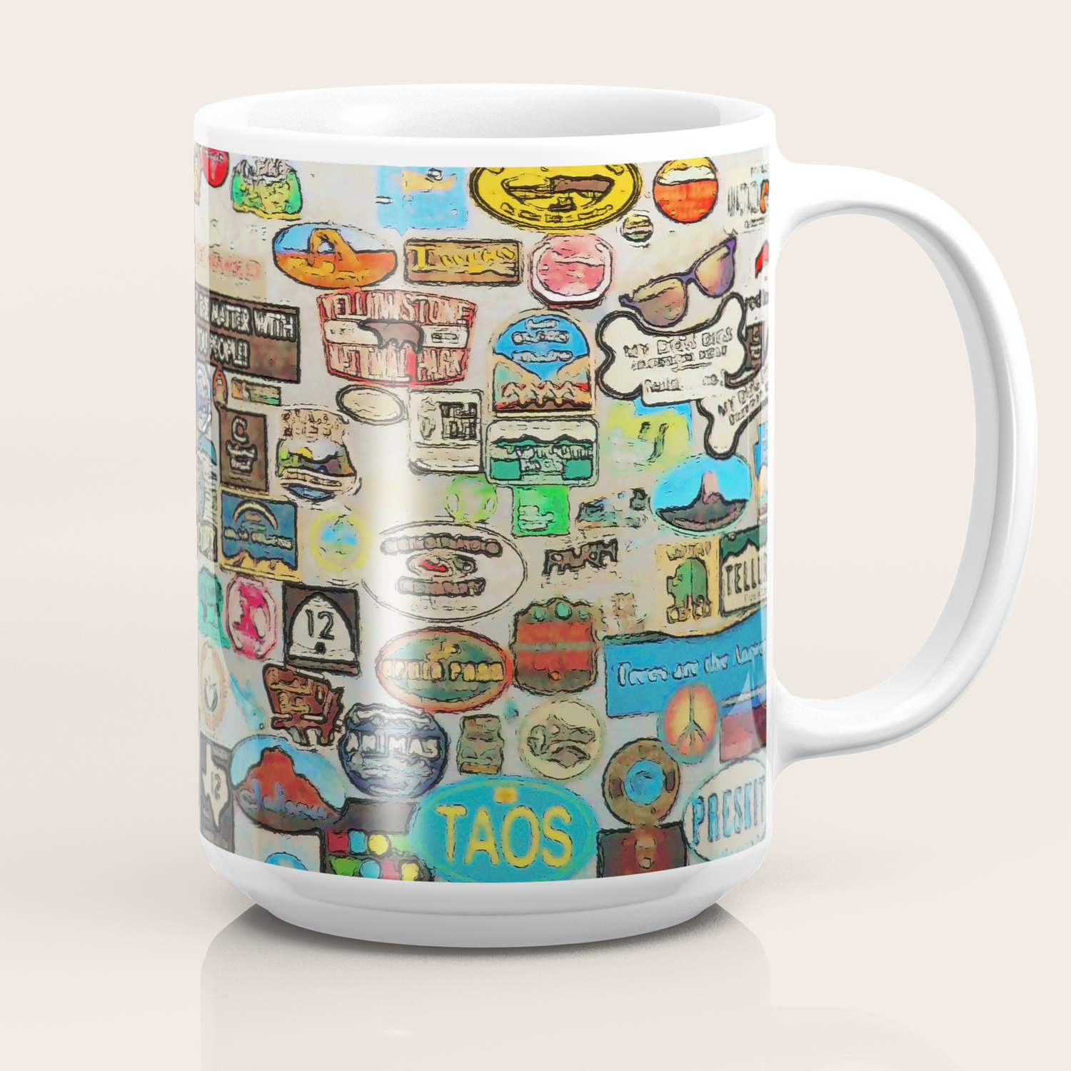 My Cool Decals Travel Stickers Coffee Mug By Onlinegifts Society6 Say cheers to discount prices on our stylish custom cup, wine glass and beer mug vinyl decals from vinyl disorder. my cool decals travel stickers coffee mug by onlinegifts