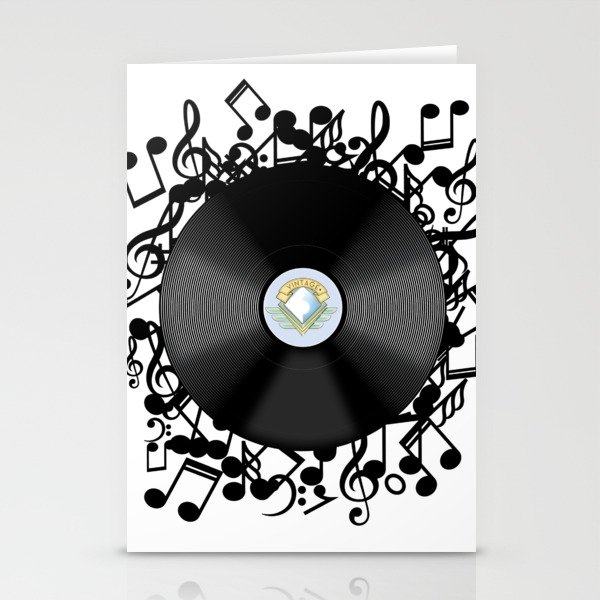 Vinyl Music Stationery Cards
