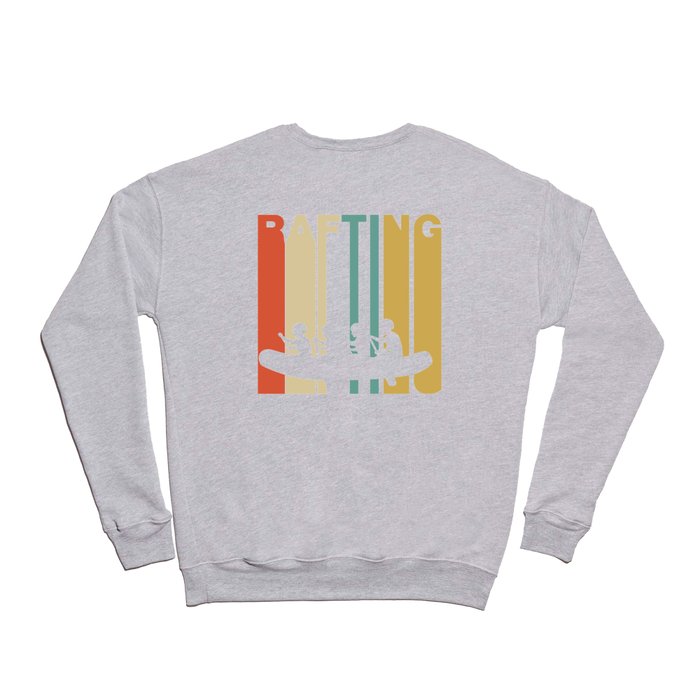 Retro Style White Water Rafting Crewneck Sweatshirt by AwesomeArt