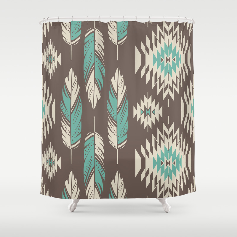 turquoise and brown curtains uk