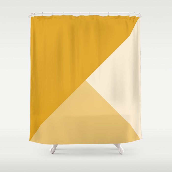 mustard linen shower curtain