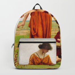 Thomas C. Gotch - Destiny Pre-Raphaelite romantic style Backpack