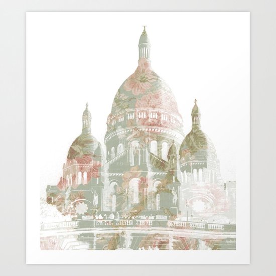 Paris on a hill Art Print