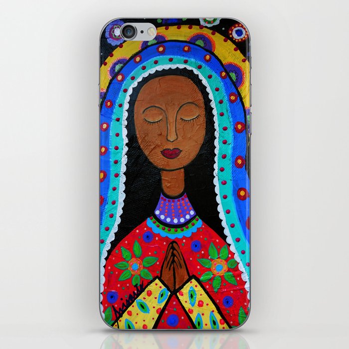 Mexican Folk Art Virgin Guadalupe Painting iPhone Skin