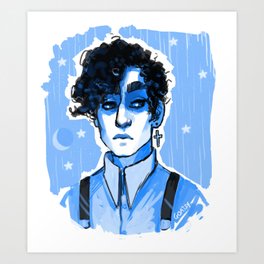 Strange Blue Boy Art Print | Painting, People, Movies & TV 