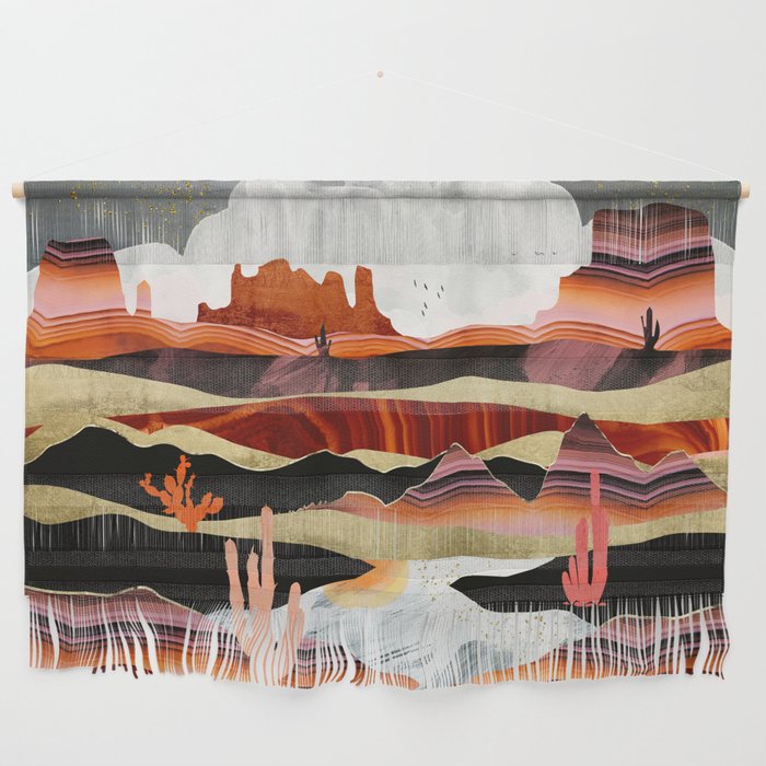 Coral Desert Lake Wall Hanging