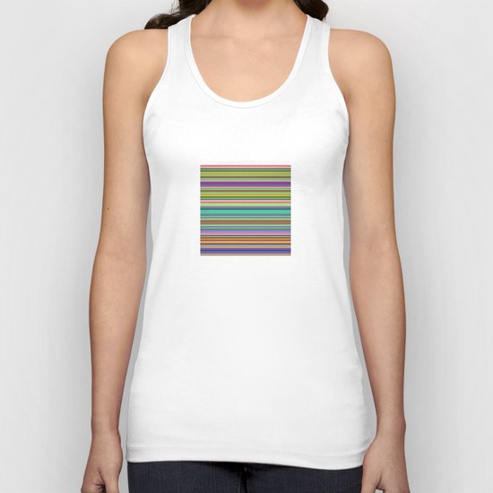 Summer Stripes – Clock 2 - Living Hell Unisex Tank Top