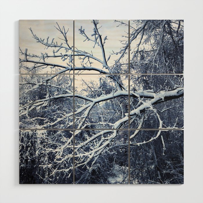 Winter Tree Branch Wood Wall Art