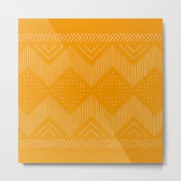Yuzu Geo Metal Print | Tiedye, Tribal, Digital, Geometricpattern, Diamond, Ink Pen, Drawing, Yellow, Mustard, Triangle 