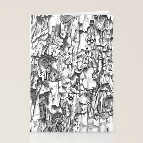 Tree Bark Texture Drawing Stationery Cards By Daniellemarseglia Society6