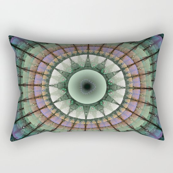 Groovy mandala with tribal patterns Rectangular Pillow
