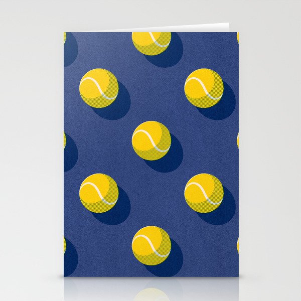 BALLS Tennis - hard court - pattern Stationery Cards