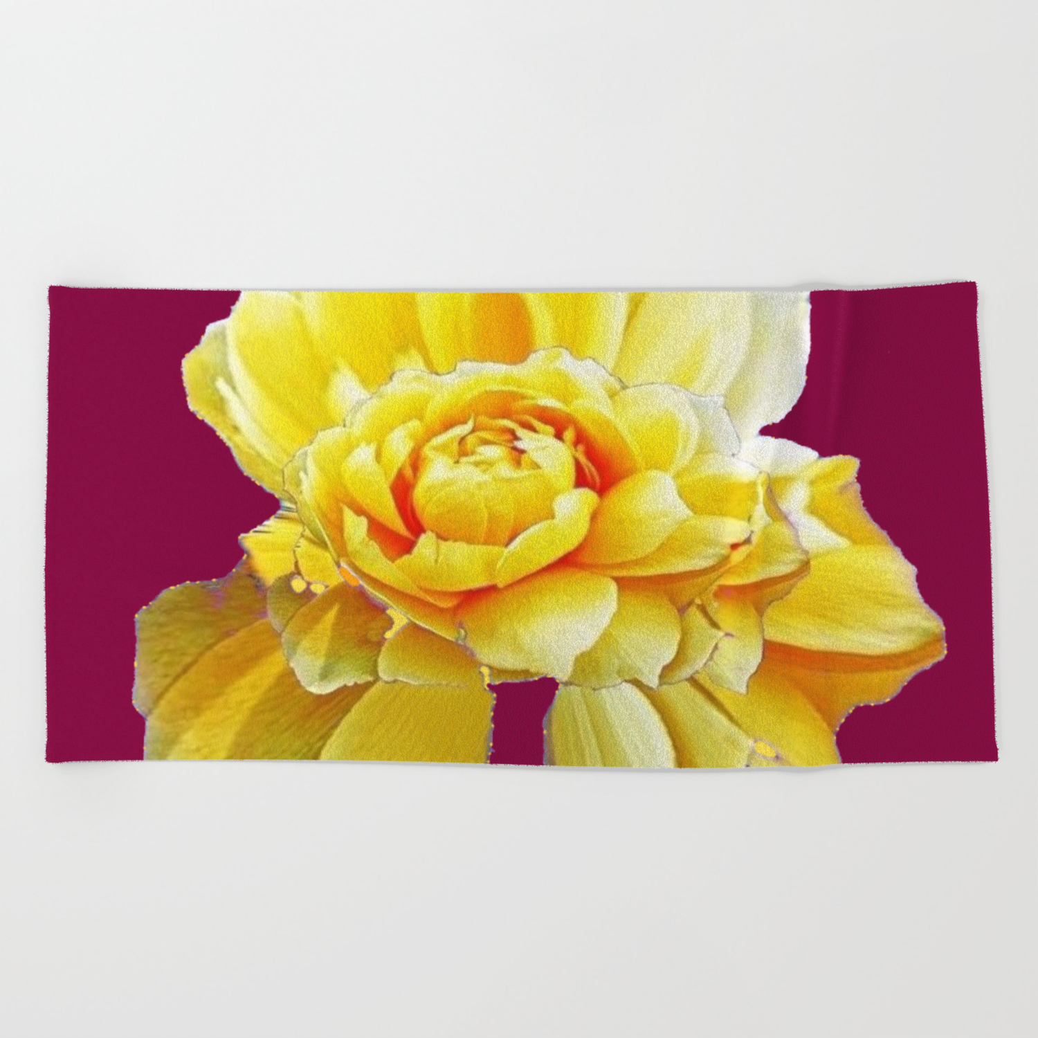 Burgundy Color Yellow Rose Flower Art Design Pattern Abstract Art
