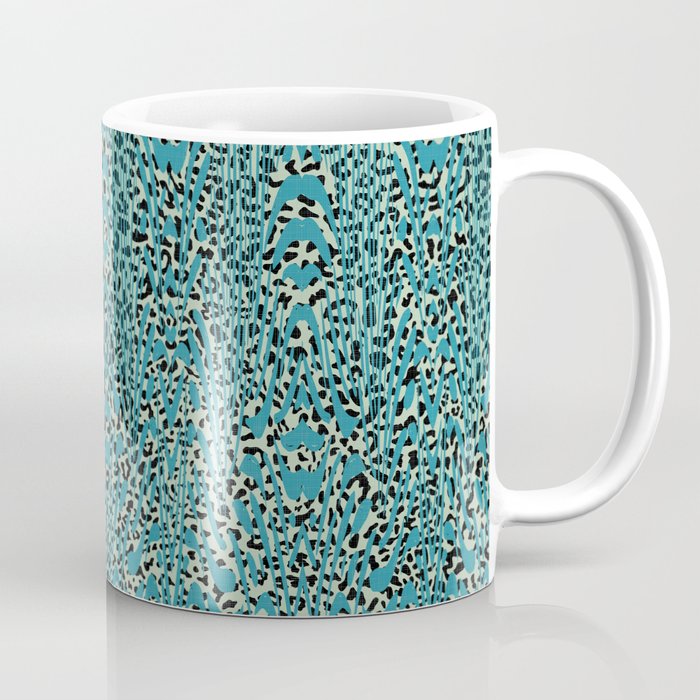 Boho Wilderness No.003 - Exotic Animal Print in Teal Shades Coffee Mug