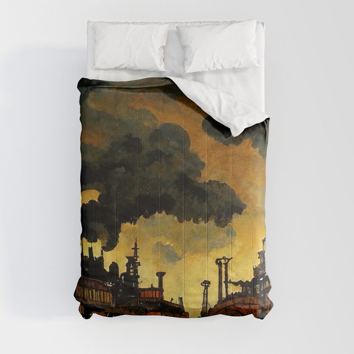 A world enveloped in pollution Comforter