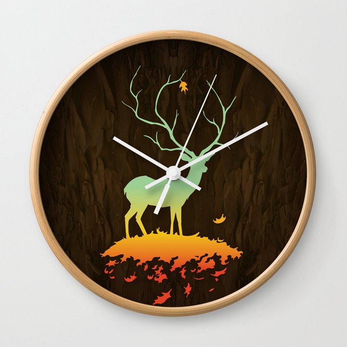 Fawn and Flora Wall Clock