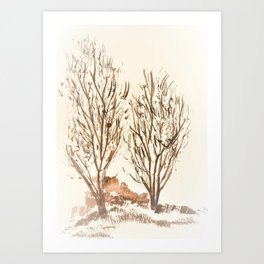 Bare Trees Art Print