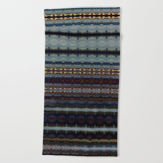 Bending Mountains Before Work Beach Towel