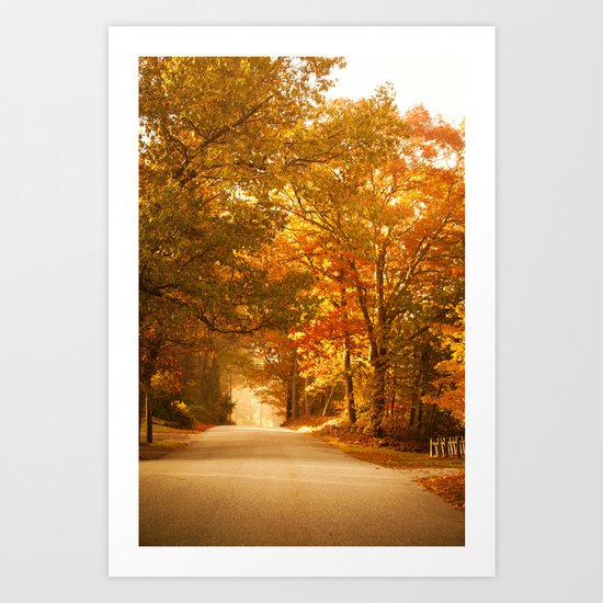 Autumn Road Art Print