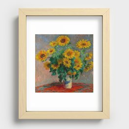 Claude Monet - Bouquet of Sunflowers 1881 Recessed Framed Print