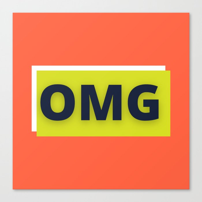 OMG Orange Neon Canvas Print